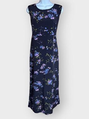 Expressions Navy Floral Maxi Dress | 16 | Tie Back | Phoebe Friends Boho